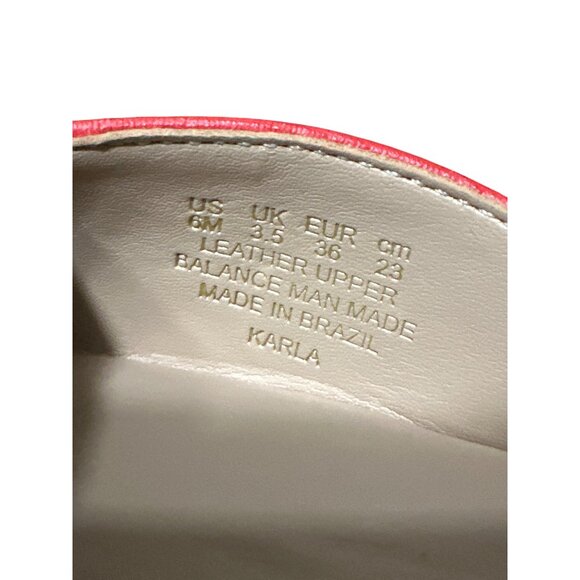 Naturalizer Size 6 Casual Slip On Comfortable Pointed Toe Red Flats - Picture 14 of 14